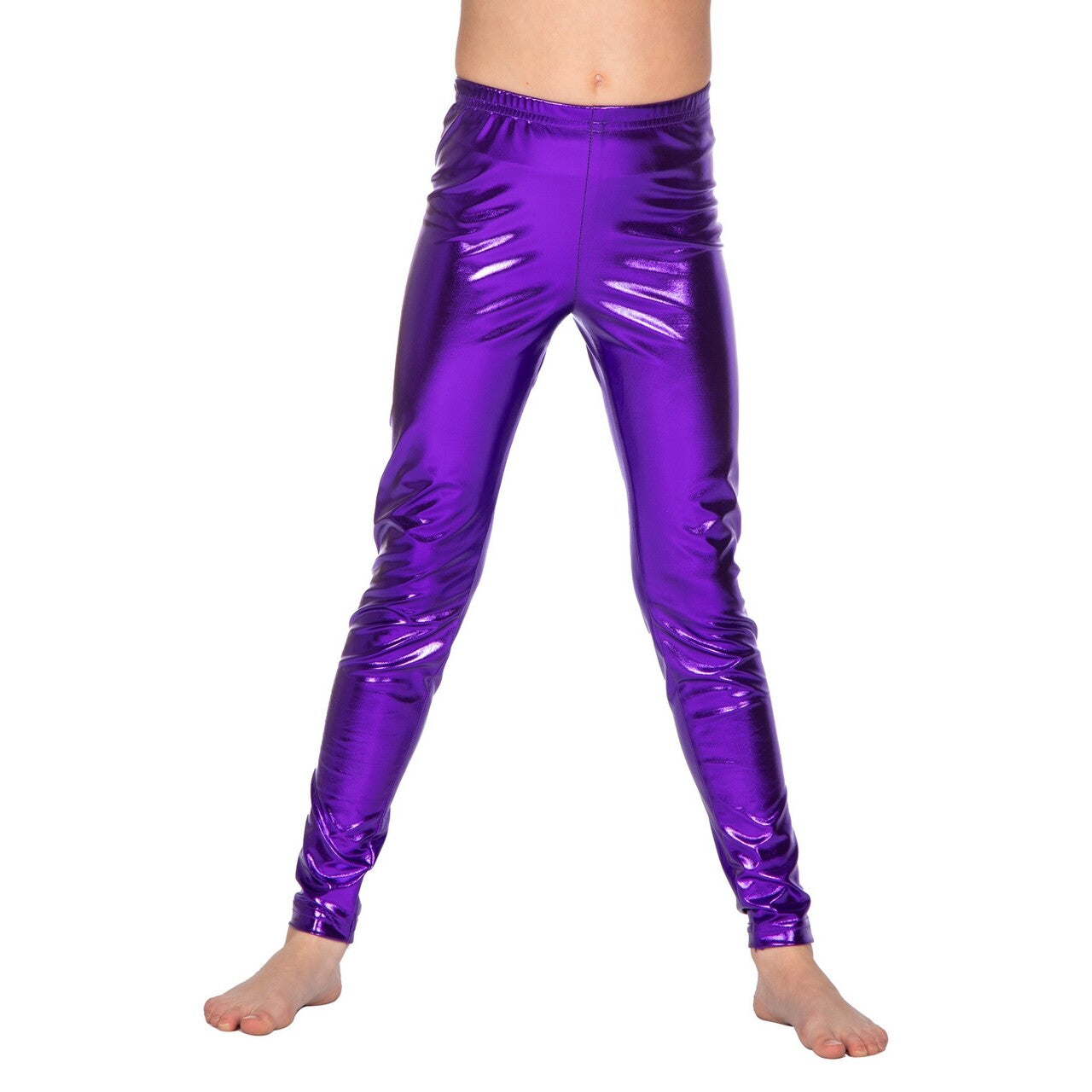 Op deze afbeelding zie je een Kostuums, van het merk Wilbers. Dance Legging Deep Purple Metallic Meisje