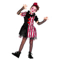Freche Gruselige Scharlachrote Clown Kostüm für Mädchen