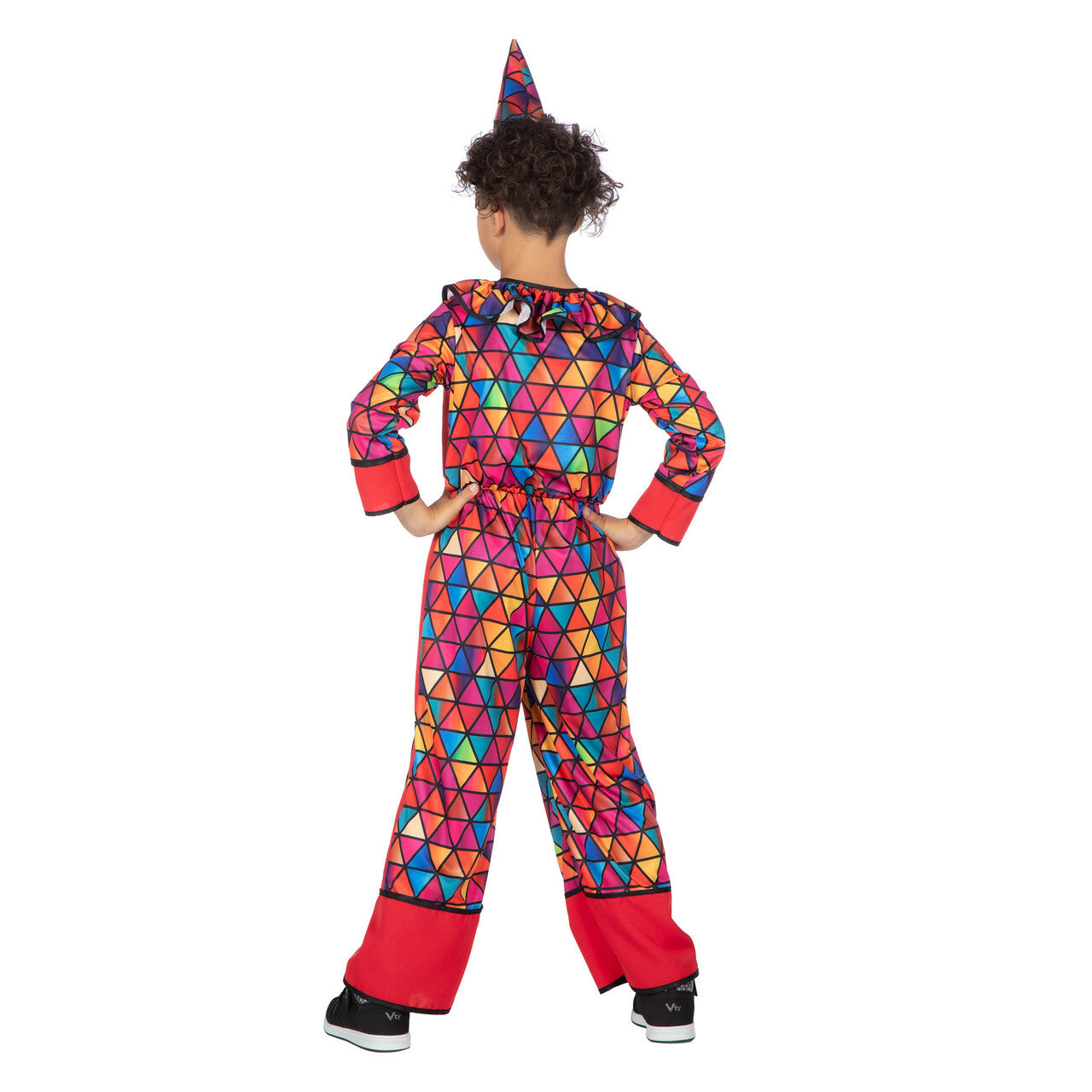 Op deze afbeelding zie je een Kostuums, van het merk Wilbers. Rode Giechel Clown Kind Kostuum