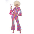 Luxus Disco 70Er Pink Regenbogen Damenkostüm