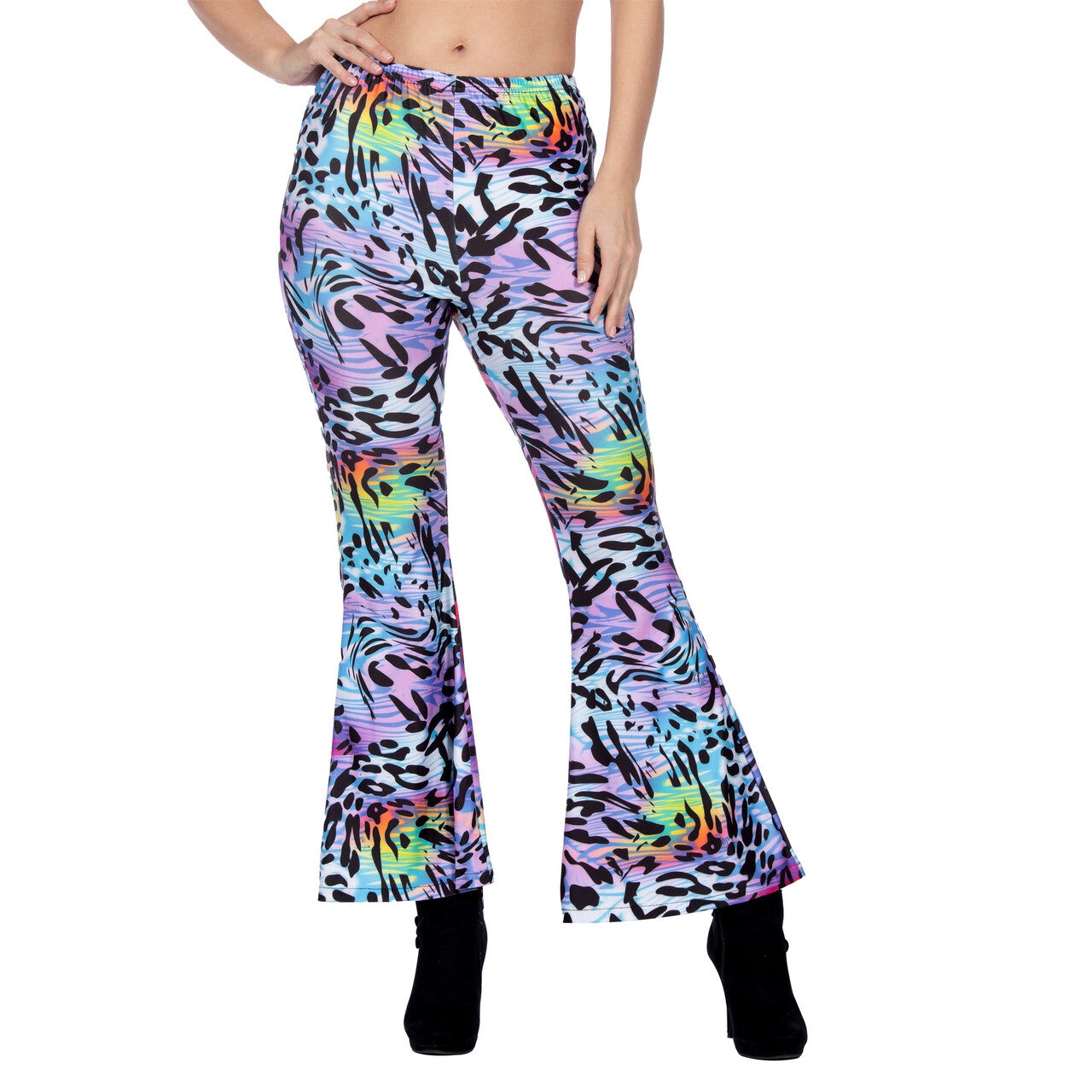 Op deze afbeelding zie je een Kostuums, van het merk Wilbers. Paarse Panterprint Broek Presley Vrouw