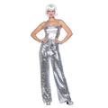 Auffällige Glitzerhose Sylvie Silber Damen