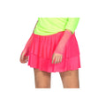 Neonpink Rüschenrock Disco Look Damen