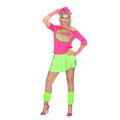 Neon Kussmund Pink 80er Jahre Damen