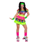 Op deze afbeelding zie je een Kostuums, van het merk Wilbers. Wilde Jaren 80 Tijger Disco Vrouw Kostuum