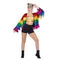 Shake-It-Off Regenbogen-Fransenjacke Damen