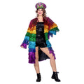 Lange Regenbogen Shake-It-Off Jacke Damen