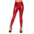 Hotlegs Glanzende Metallic Leggings Rot Damen