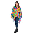 Schillernde Kreise Tie-Dye Poncho Damen