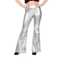 Silberne Schlaghose Metallic Damen