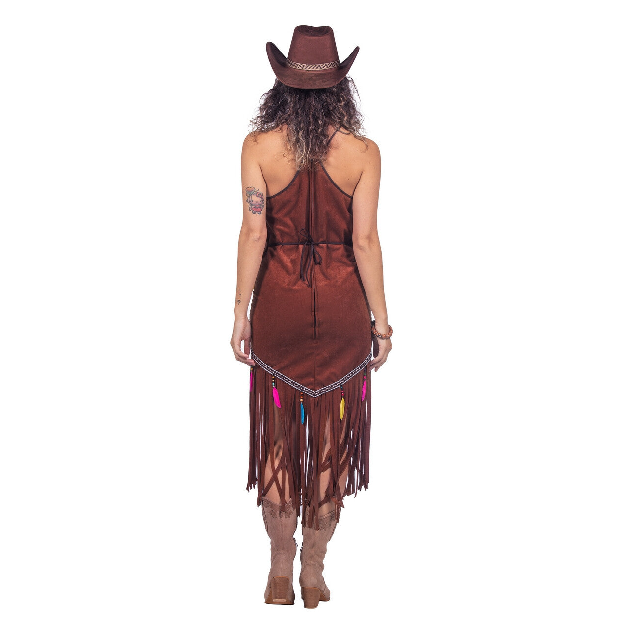 Op deze afbeelding zie je een Kostuums, van het merk Wilbers. Boho Festival Indiaan Vrouw Kostuum