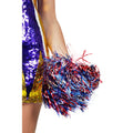Cheerleader Pompon Metallic Rot Blau Silber