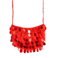 Handtasche Pailletten Rot Eleganz