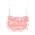 Handtasche Pailletten Rosa Eleganz
