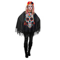 Totenkopf Fiesta Poncho Damenkostüm
