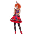 Rote Kicherclownin Damenkostüm