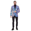 Purple Party Holografischer Spiegelglanz Sakko Herren