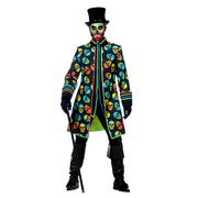 Op deze afbeelding zie je een Kostuums, van het merk Wilbers. Neon Schedelkoppen Jas Man Kostuum