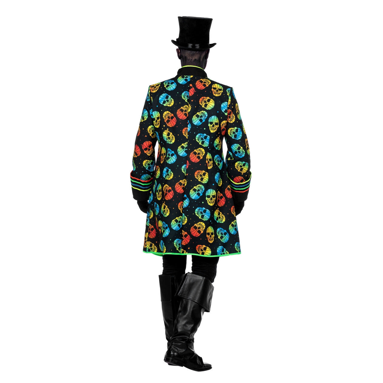 Op deze afbeelding zie je een Kostuums, van het merk Wilbers. Neon Schedelkoppen Jas Man Kostuum