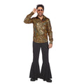 Goldene Disco-Party Bluse Herren