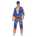 Bunter Schlangen-Style Jogginganzug Orange Ollie Herrenkostüm