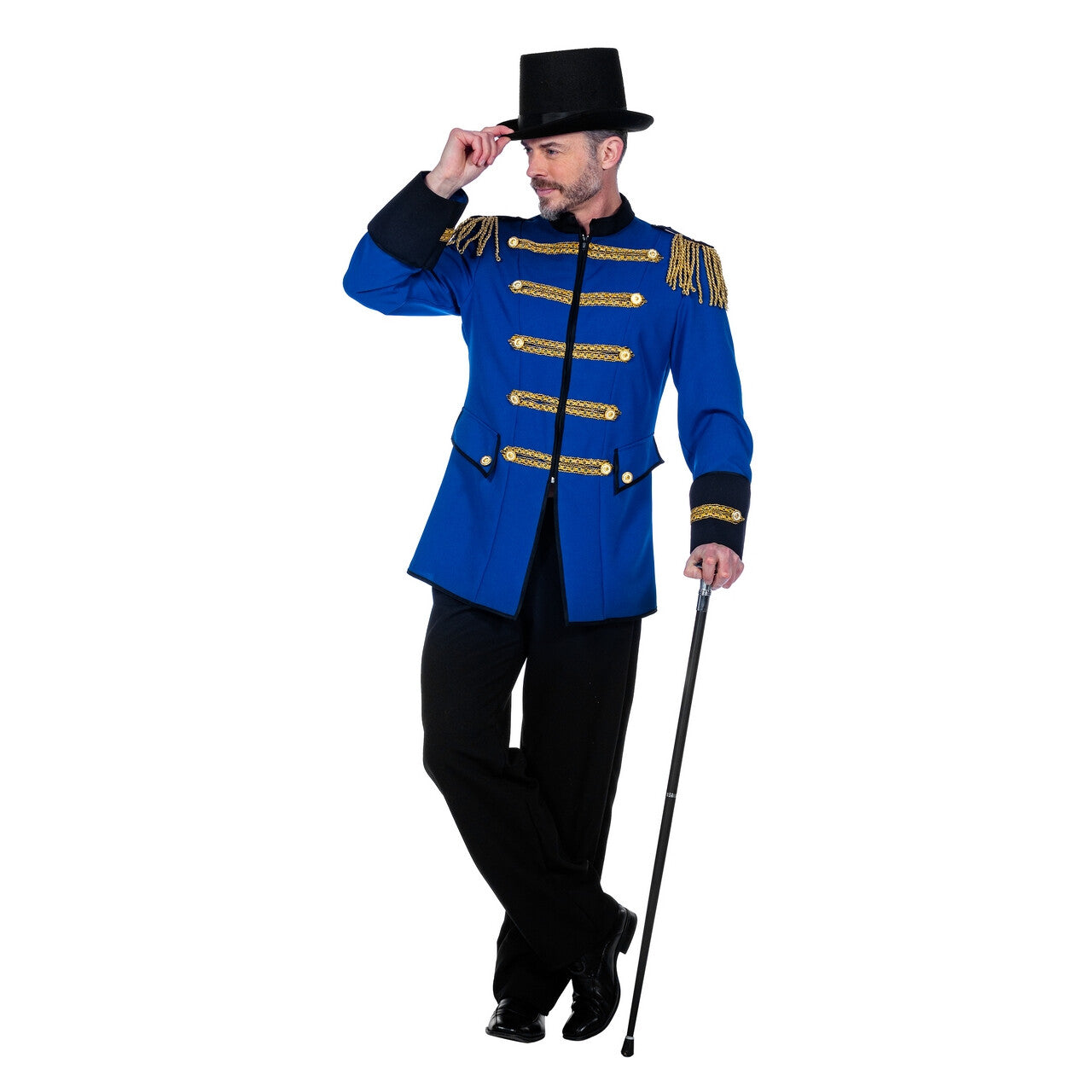 Op deze afbeelding zie je een Kostuums, van het merk Wilbers. Circus Meister Der Blauen Lacher Man