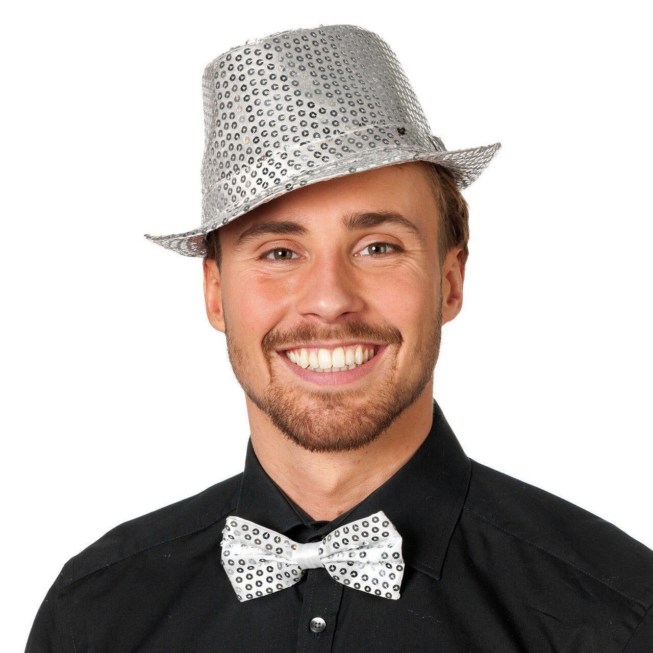Op deze afbeelding zie je een Accessoires, van het merk Wilbers. Pailletten Strik Luxe Zilver