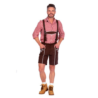 Drie Twee Een Zoepen Lederhose Bruin Man