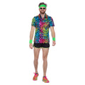 Neon Leoparden-Partyshirt Herren