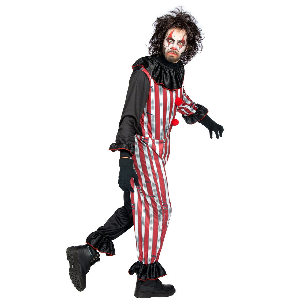 Op deze afbeelding zie je een Kostuums, van het merk Wilbers. Perry Scary Clown Man Kostuum