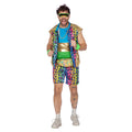 Fröhlicher Regenbogen-Leoparden-Look Herrenkostüm