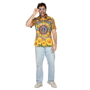 Op deze afbeelding zie je een Kostuums, van het merk Wilbers. Party Shirt Hippie Sunflower Man