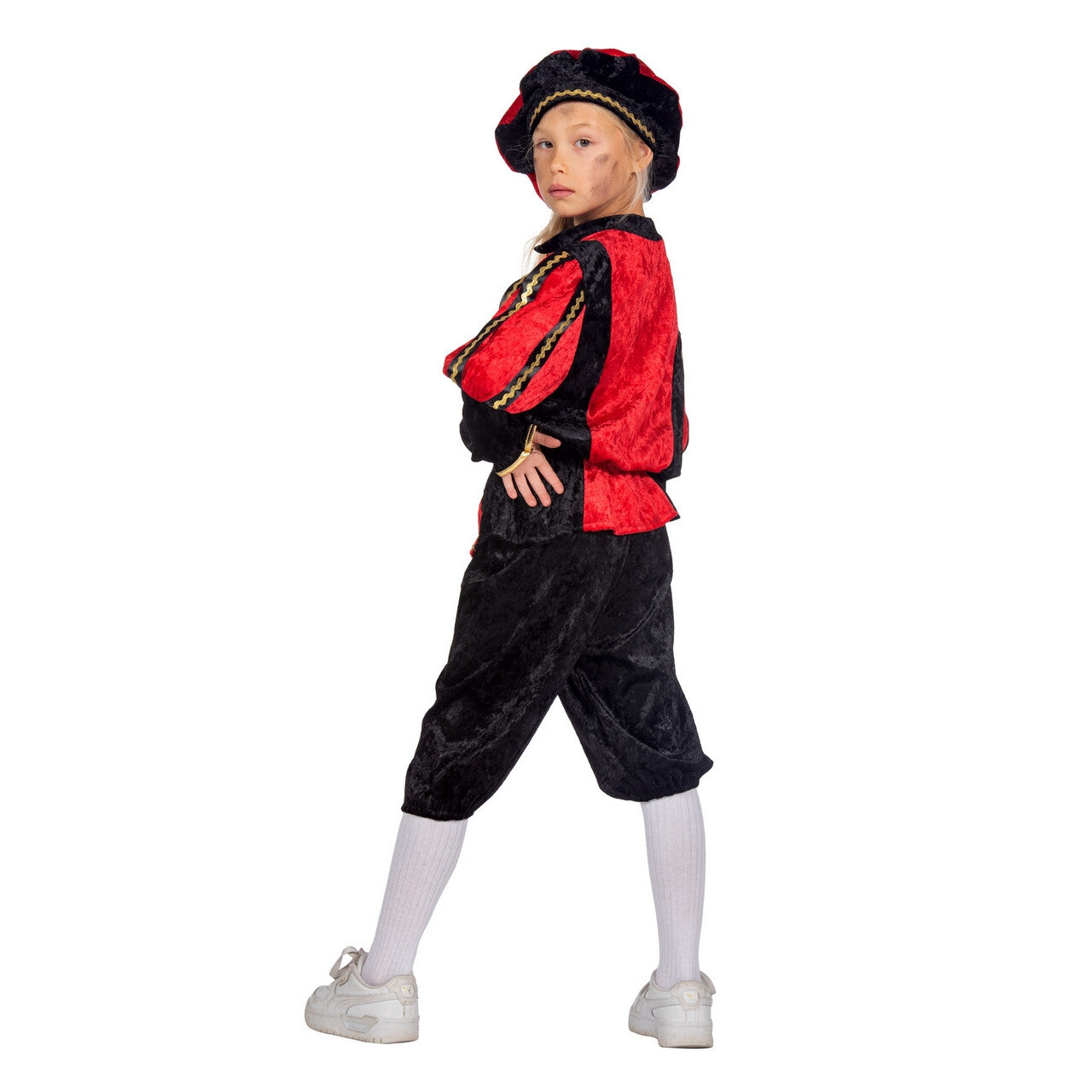 Op deze afbeelding zie je een Kostuums, van het merk Wilbers. Vrolijk Pietje Rood Pietenpak Kind Kind Kostuum
