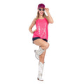 Rosa Pailletten Party Top Damen