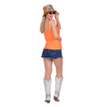 Oranger Pailletten Party Top Damen