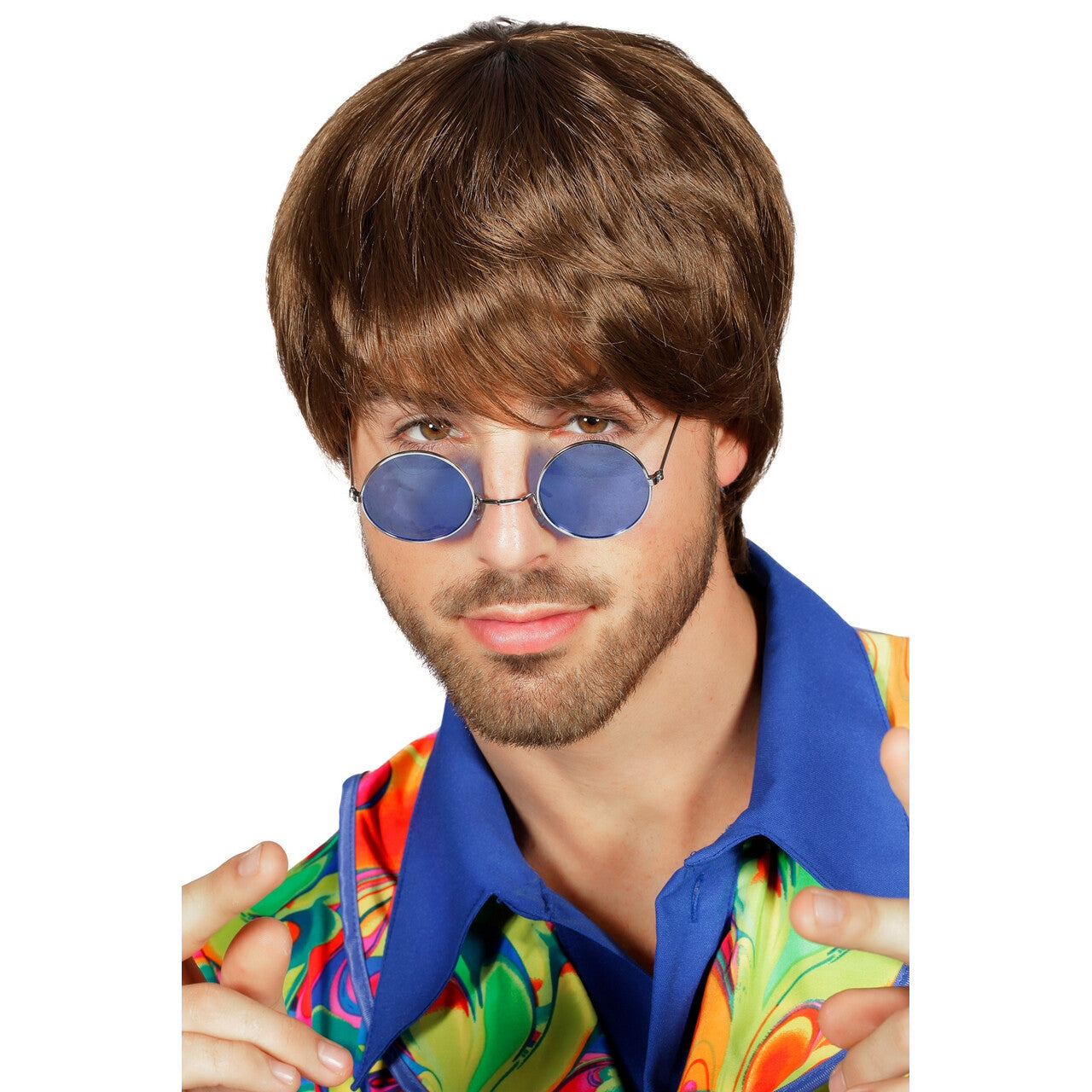 Op deze afbeelding zie je een Accessoires, van het merk Wilbers. Herenpruik Hippie Beatle