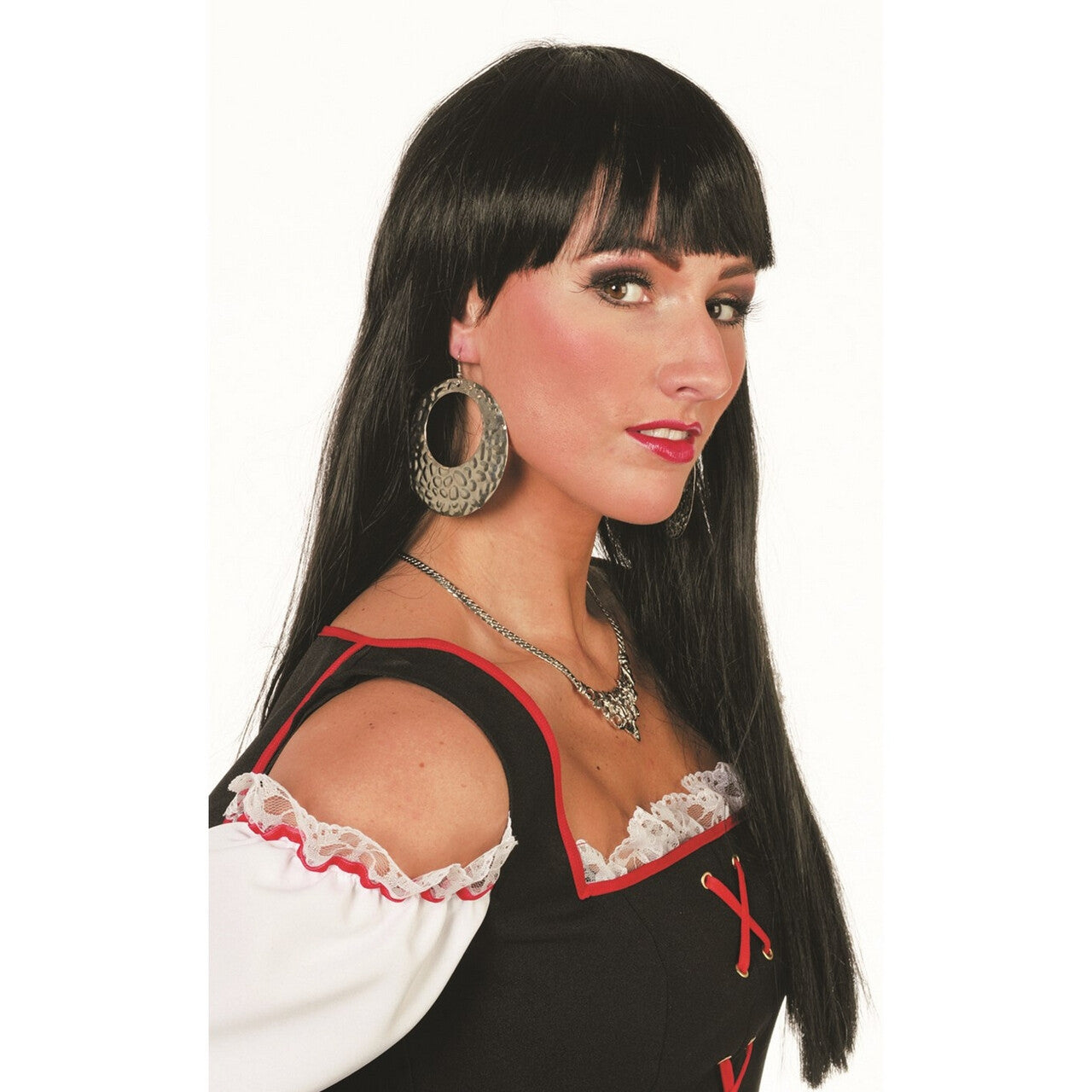 Op deze afbeelding zie je een Accessoires, van het merk Wilbers. Lange Bob Pruik Tina Tirol