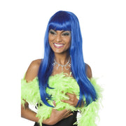 Op deze afbeelding zie je een Accessoires, van het merk Wilbers. Lange Bob Pruik Oceaan Blauw