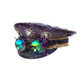 Burning Man Cap Mit Brille Lila