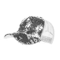Pailletten Kappe Bling Bling Silber