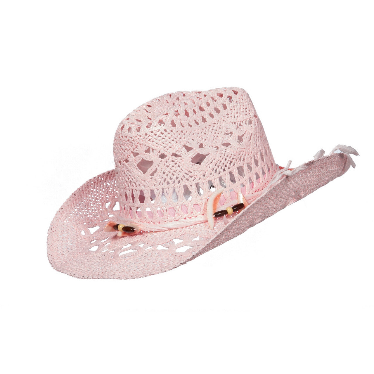 Op deze afbeelding zie je een Accessoires, van het merk Wilbers. Cowboyhoed Bohemien Roze