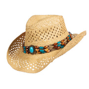 Op deze afbeelding zie je een Accessoires, van het merk Wilbers. Strohoed Bohemian Style