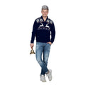 Dunkelblaue Pullover Mit Rentiermotiv Unisex