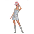 Silberne Glitzerpracht Kleid Damen