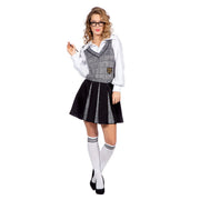 Op deze afbeelding zie je een Kostuums, van het merk Wilbers. Britney Back To School Vrouw Kostuum