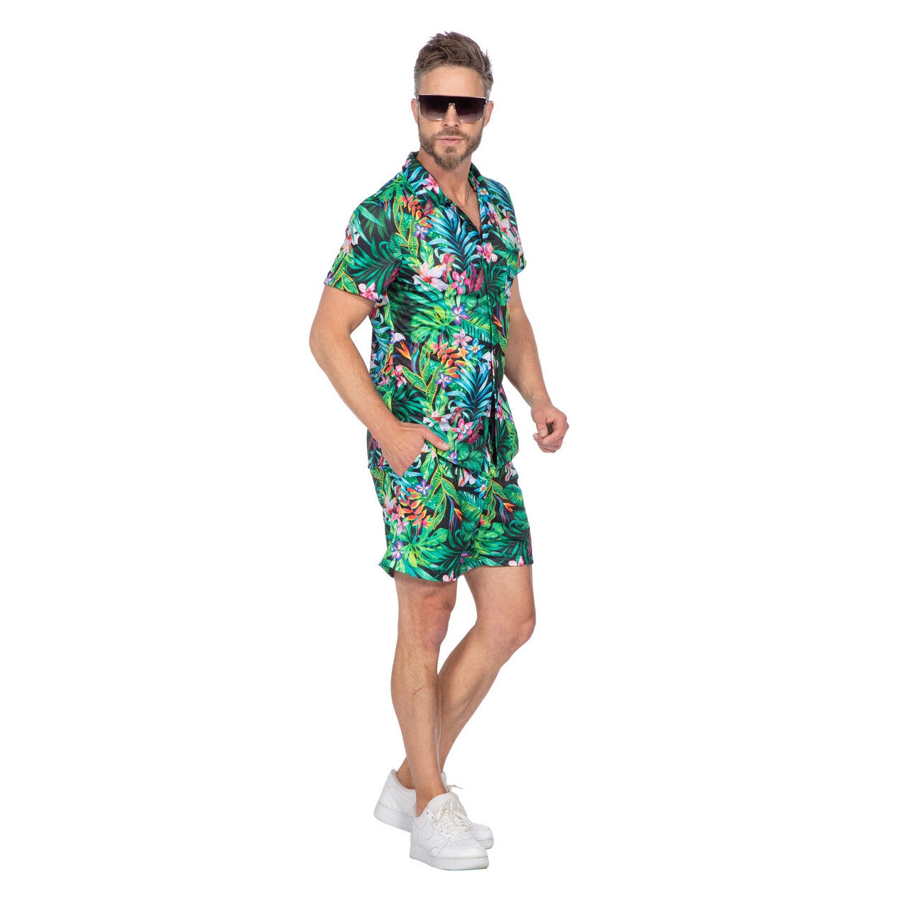 Op deze afbeelding zie je een Kostuums, van het merk Wilbers. Hawaii Harrie Op Het Strand Man Kostuum