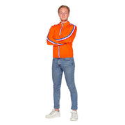 Op deze afbeelding zie je een Kostuums, van het merk Wilbers. Sportief Oranje Trainingsjack Holland Man